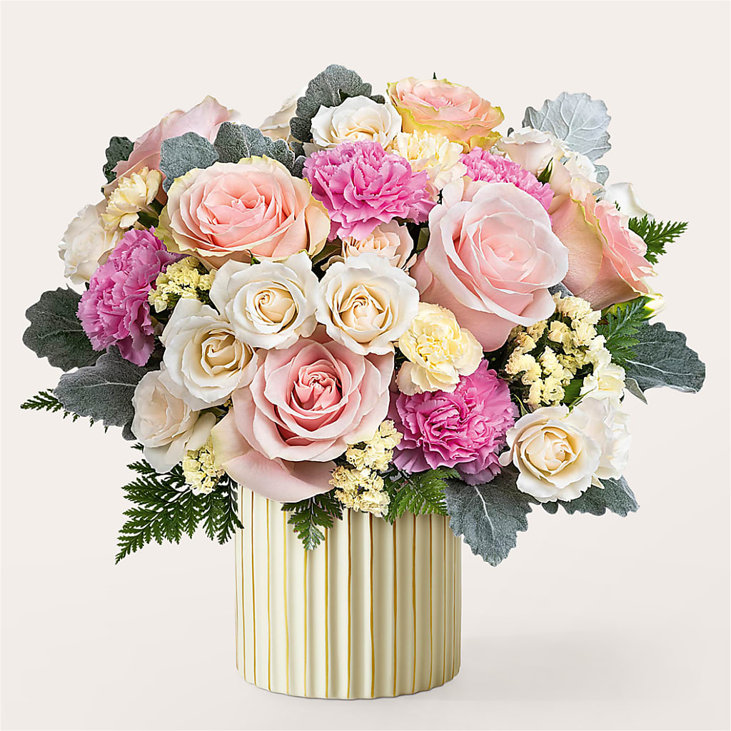 Blissful Moments Bouquet with Ivory Vase – VINE & IVY FLOWERS, Suffield CT