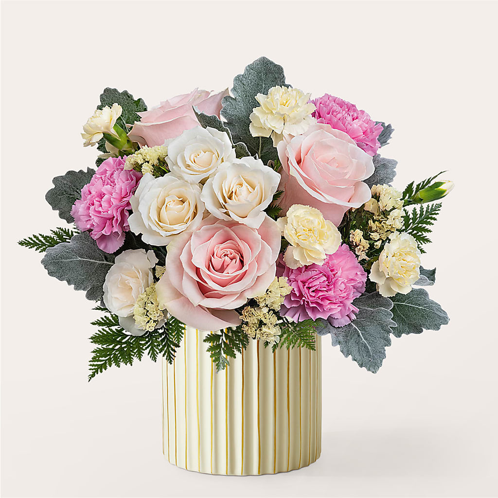 Blissful Moments Bouquet with Ivory Vase – VINE & IVY FLOWERS, Suffield CT