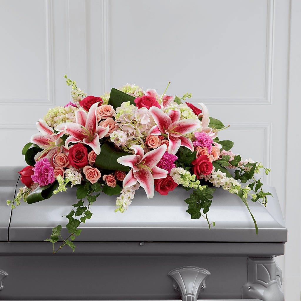 Splendid Grace Casket Spray – VINE & IVY FLOWERS, Suffield CT