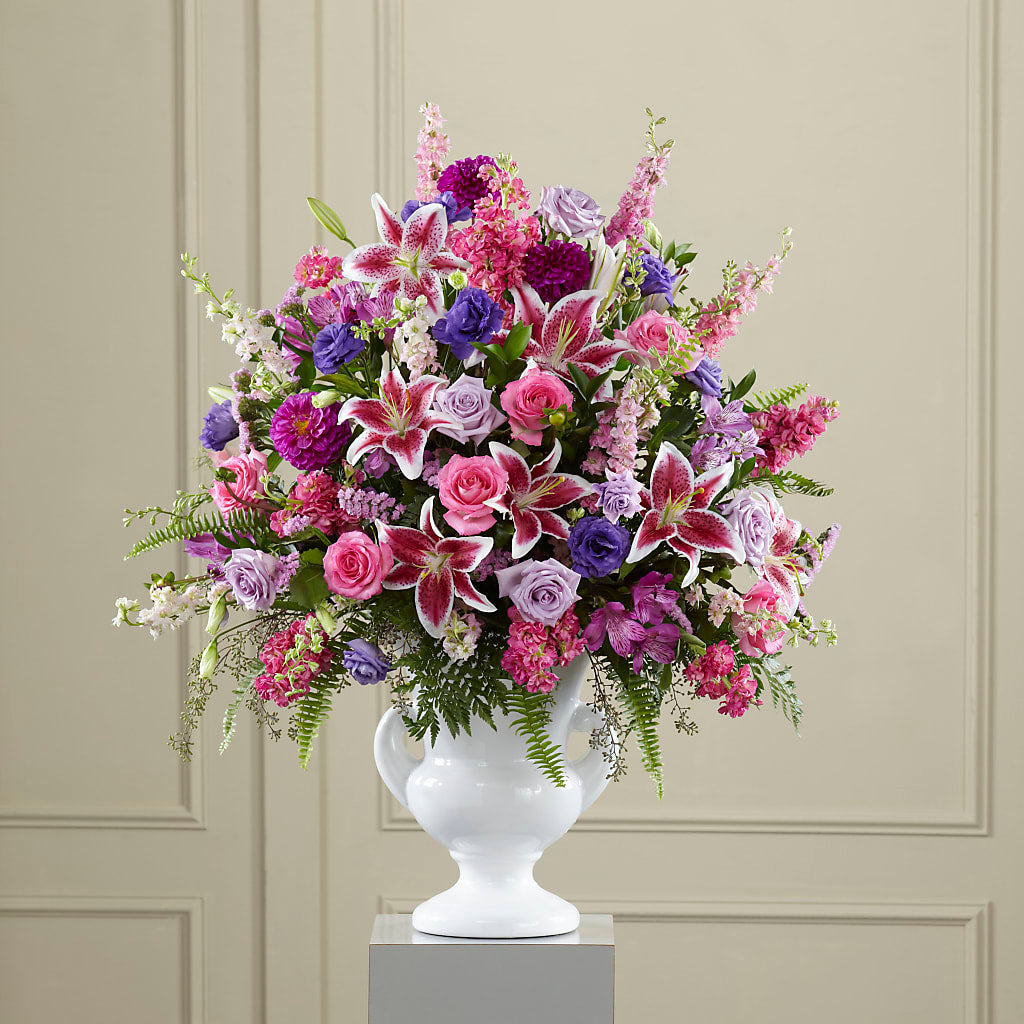 Peaceful Tribute Arrangement – VINE & IVY FLOWERS, Suffield CT