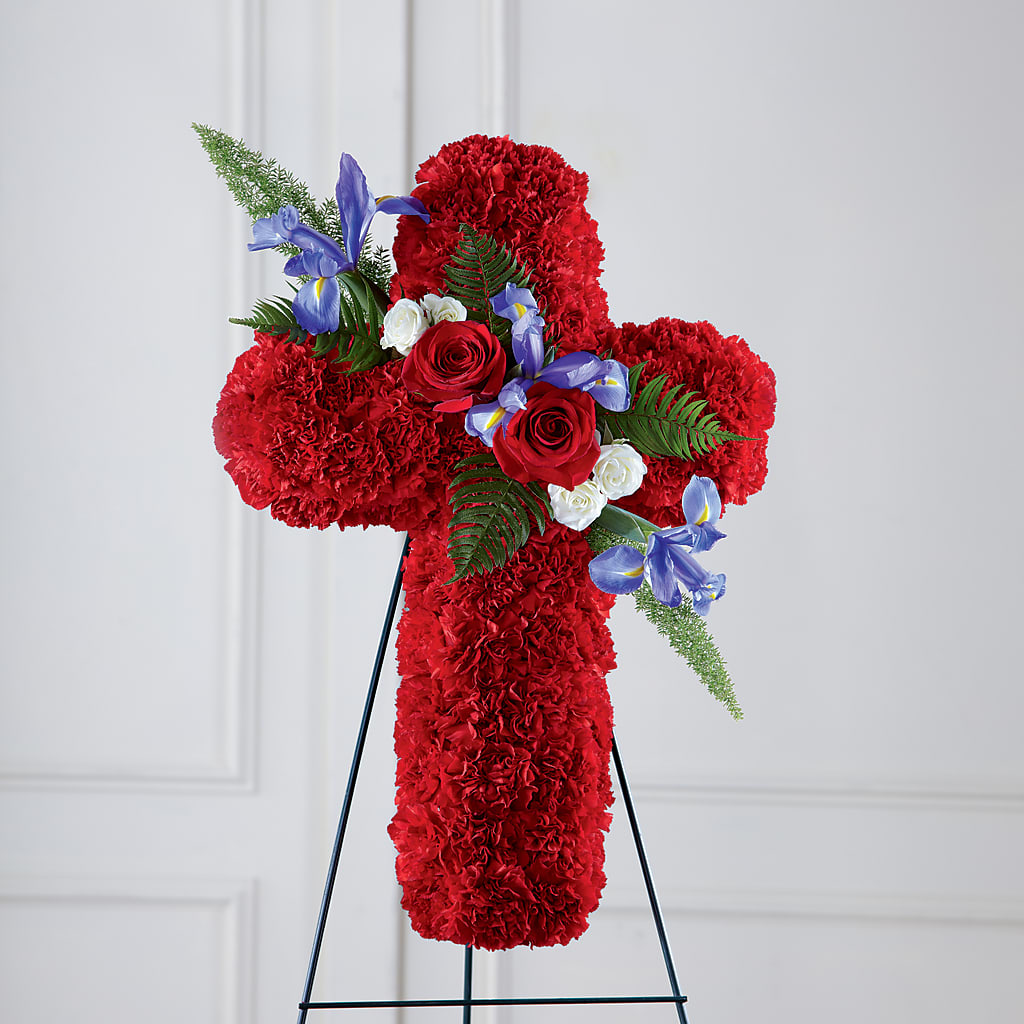 Faithful Hero Floral Cross – VINE & IVY FLOWERS, Suffield CT