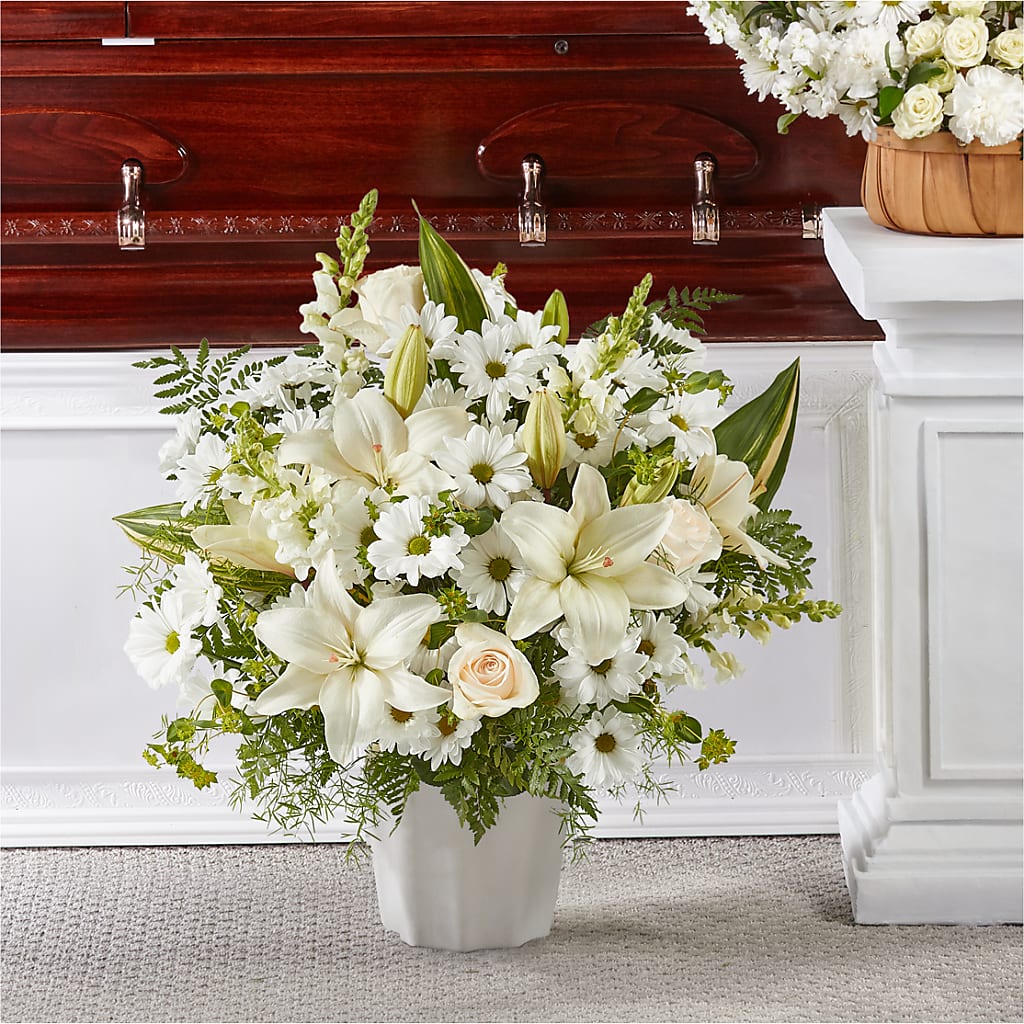 Thoughts of Tranquility Floor Basket – VINE & IVY FLOWERS, Suffield CT