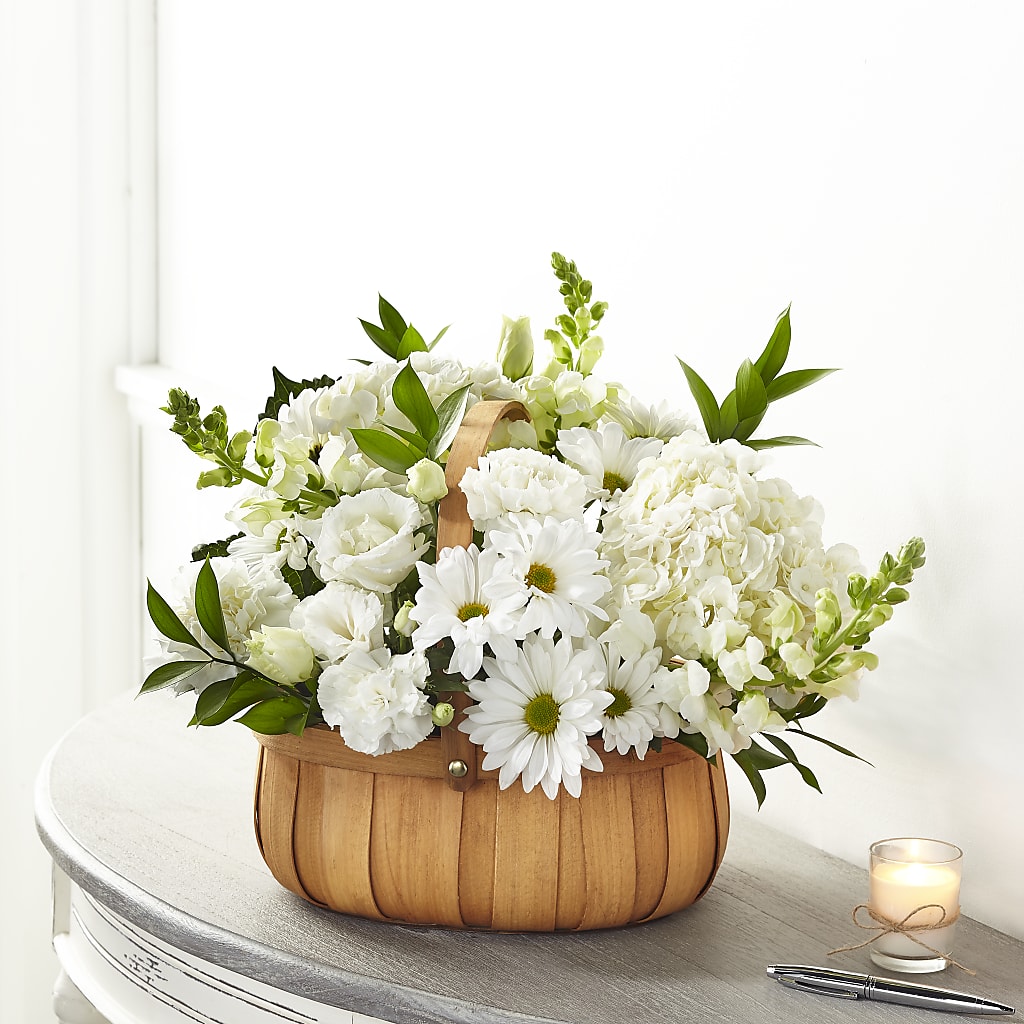 Pure Ivory Basket – VINE & IVY FLOWERS, Suffield CT