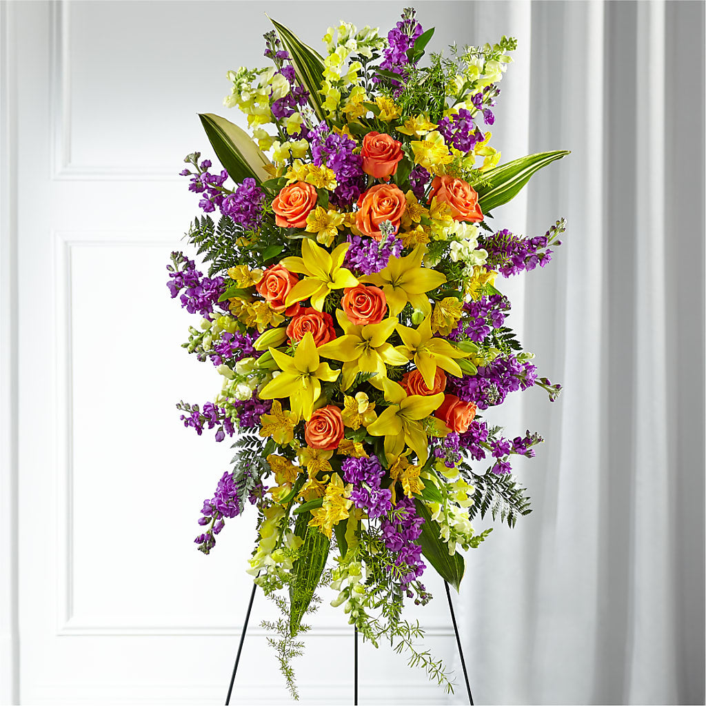Thoughtful Prayers Standing Spray – VINE & IVY FLOWERS, Suffield CT
