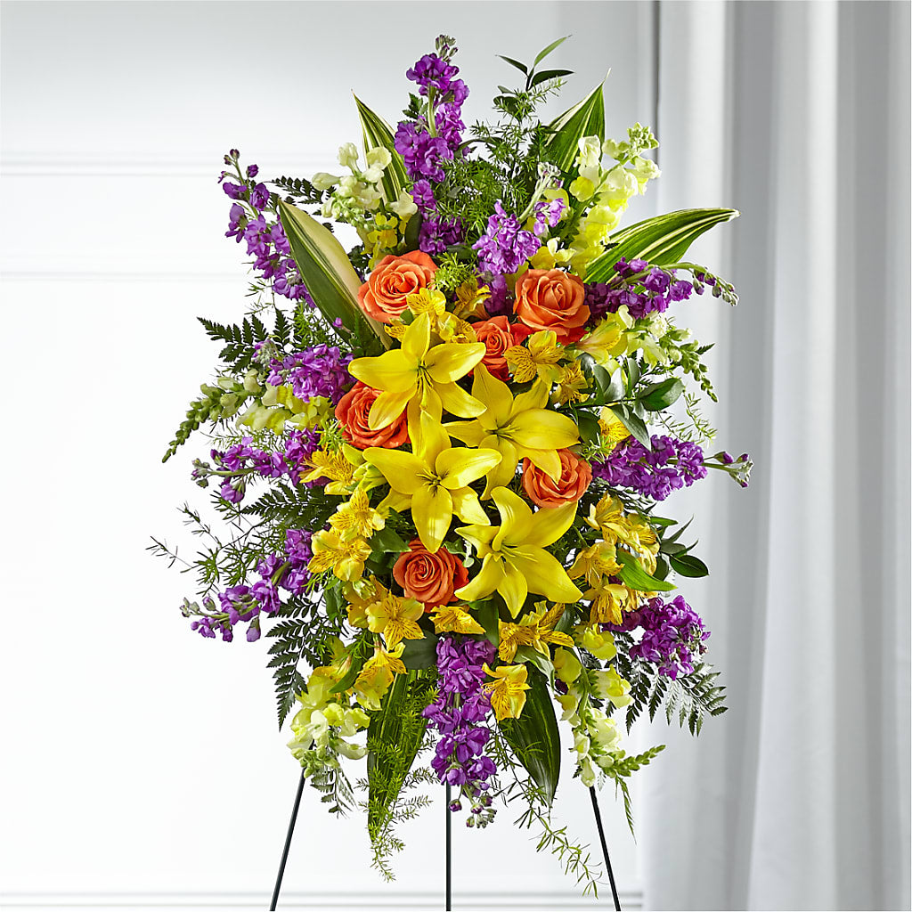 Thoughtful Prayers Standing Spray – VINE & IVY FLOWERS, Suffield CT