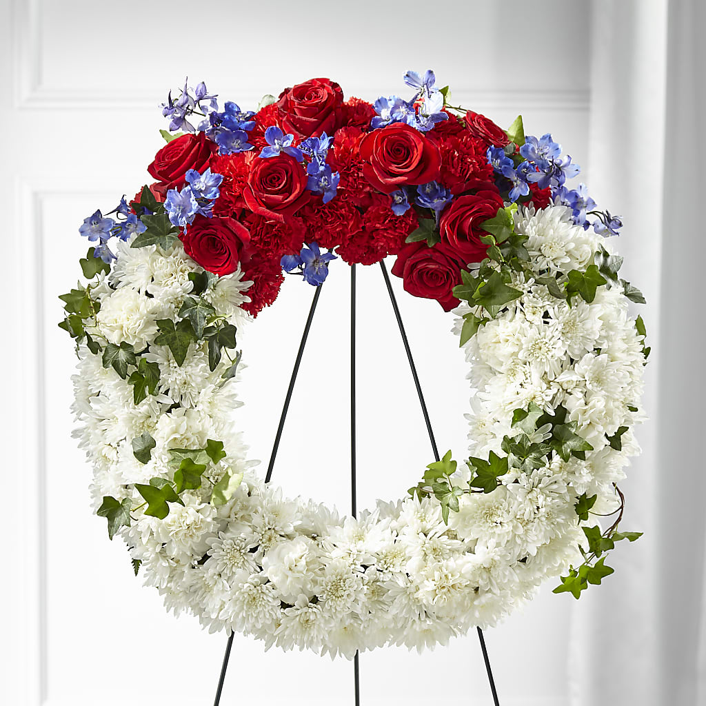Patriotic Passion Wreath – VINE & IVY FLOWERS, Suffield CT