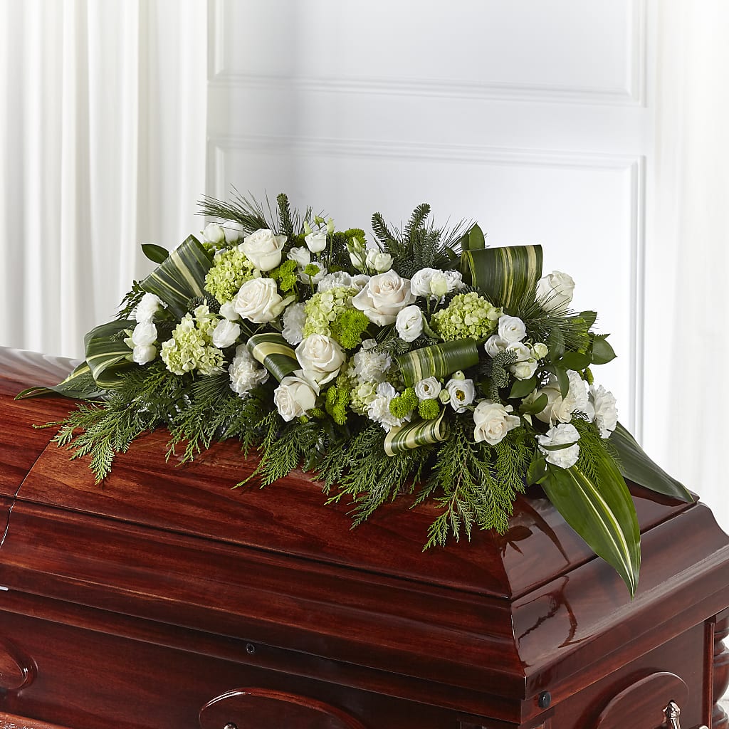 Hopeful Gesture Casket Spray – VINE & IVY FLOWERS, Suffield CT