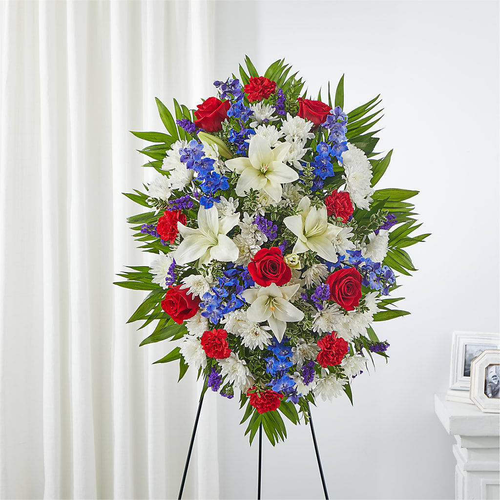Cherished Service Standing Spray – VINE & IVY FLOWERS, Suffield CT