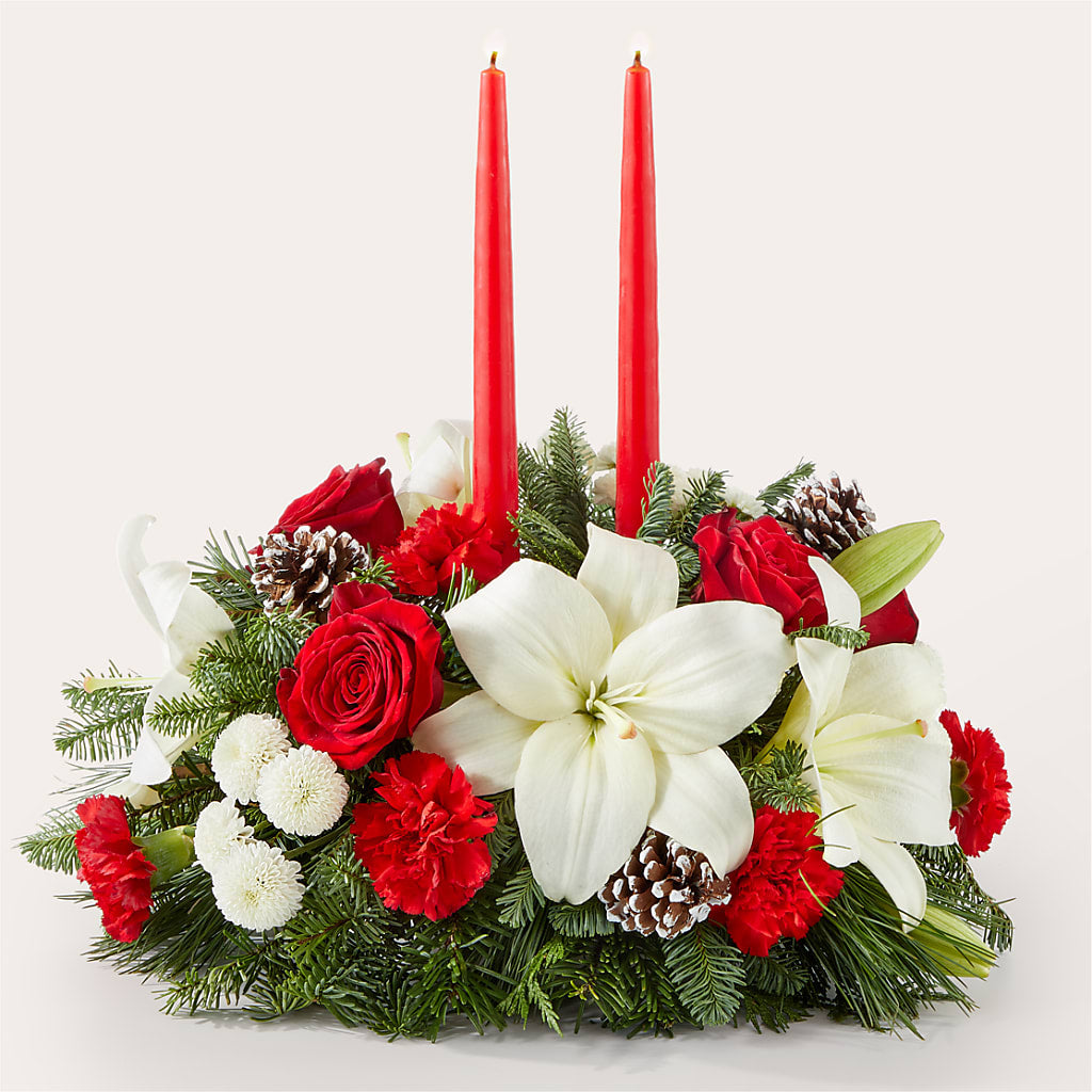 Seasonal Festivities Centerpiece – VINE & IVY FLOWERS, Suffield CT