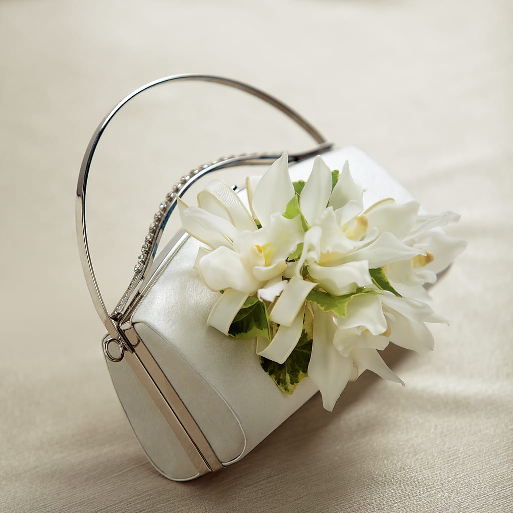 White Purse Decor – VINE & IVY FLOWERS, Suffield CT