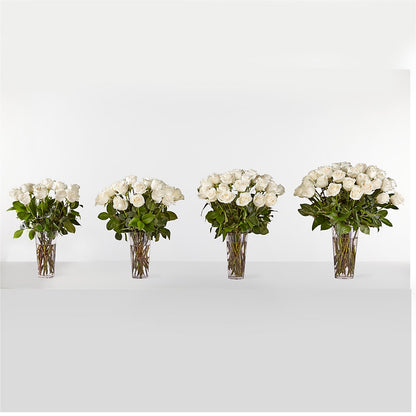 Long Stem White Rose Bouquet – VINE & IVY FLOWERS, Suffield CT