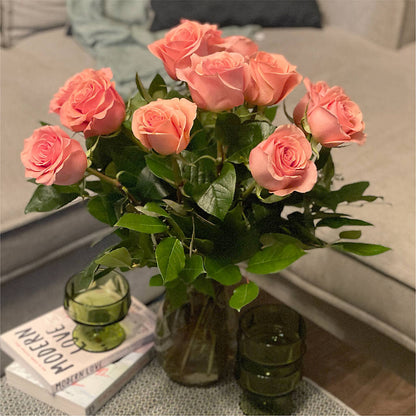 Long Stem Pink Rose Bouquet – VINE & IVY FLOWERS, Suffield CT