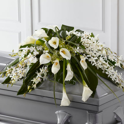 Angel Wings Casket Spray – VINE & IVY FLOWERS, Suffield CT