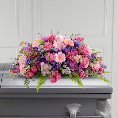 Glorious Garden Casket Spray – VINE & IVY FLOWERS, Suffield CT