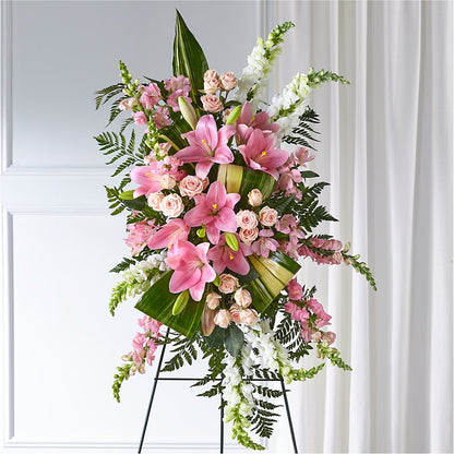 Elegant Embrace Standing Spray – VINE & IVY FLOWERS, Suffield CT