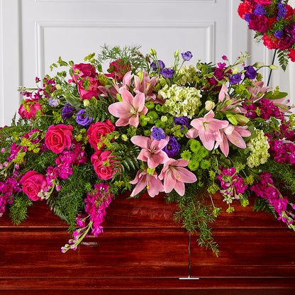Radiant Tribute Casket Spray – VINE & IVY FLOWERS, Suffield CT