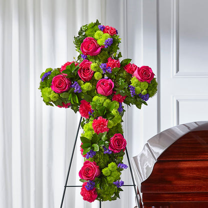 Tribute Rose Floral Cross – VINE & IVY FLOWERS, Suffield CT