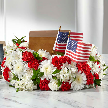 Spirit of Patriotism Cremation Adornment – VINE & IVY FLOWERS, Suffield CT