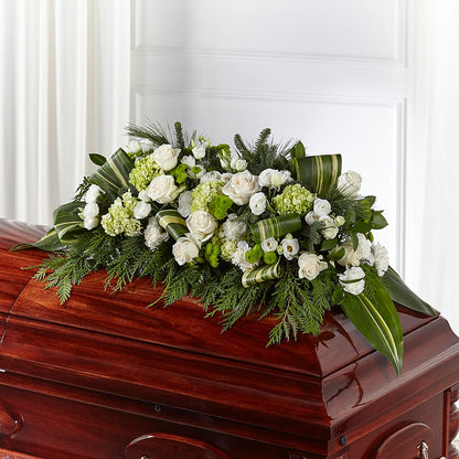Hopeful Gesture Casket Spray – VINE & IVY FLOWERS, Suffield CT