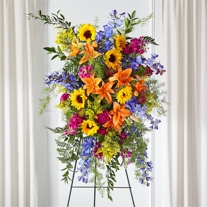 Sunlit Memories Standing Spray (Standard) – VINE & IVY FLOWERS, Suffield CT