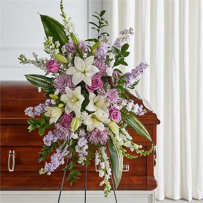 Grateful Hearts Standing Spray – VINE & IVY FLOWERS, Suffield CT