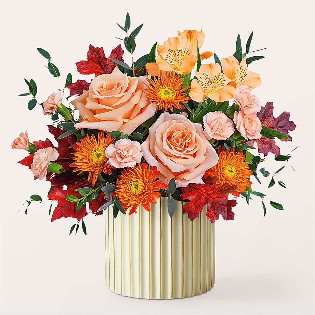 Spiced Latte Bouquet with Ivory Vase – VINE & IVY FLOWERS, Suffield CT