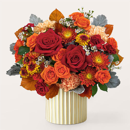 Merlot Bouquet with Ivory Vase – VINE & IVY FLOWERS, Suffield CT