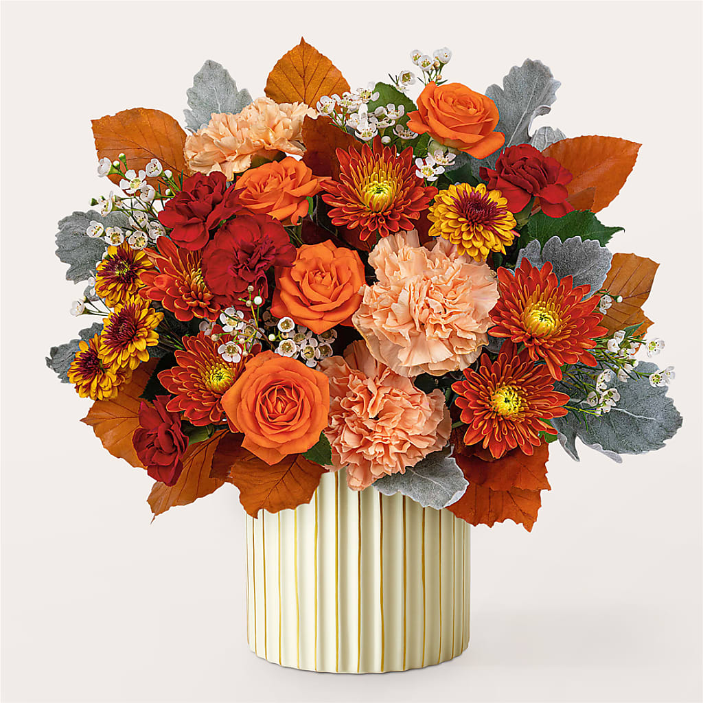 Merlot Bouquet with Ivory Vase – VINE & IVY FLOWERS, Suffield CT