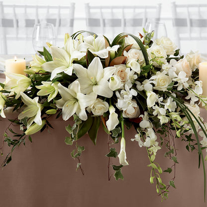 White Linen Arrangement – VINE & IVY FLOWERS, Suffield CT