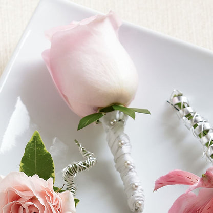 Pink Rose Boutonniere – VINE & IVY FLOWERS, Suffield CT