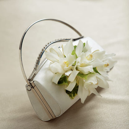 White Purse Decor – VINE & IVY FLOWERS, Suffield CT