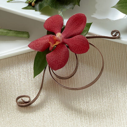 Red Mokara Boutonniere – VINE & IVY FLOWERS, Suffield CT