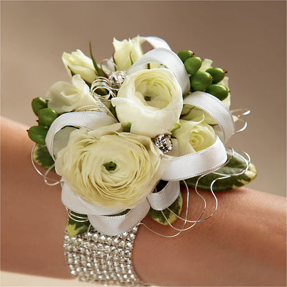White Wedding Corsage – VINE & IVY FLOWERS, Suffield CT